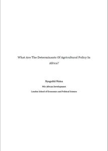 Agriculture Policy in Africa